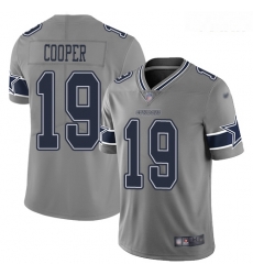 Cowboys #19 Amari Cooper Gray Youth Stitched Football Limited Inverted Legend Jersey