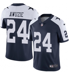 Nike Cowboys #24 Chidobe Awuzie Navy Blue Thanksgiving Youth Stitched NFL Vapor Untouchable Limited Throwback Jersey