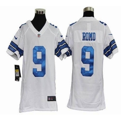 Nike Cowboys #9 Tony Romo White Youth Stitched NFL Elite Jersey