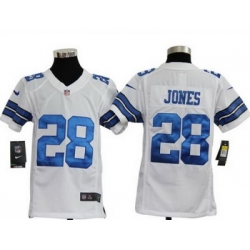 Nike Nfl Youth Dallas Cowboys 28# Felix Jones White Jerseys