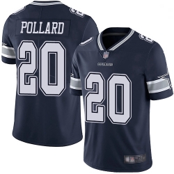 Youth Cowboys 20 Tony Pollard Navy Blue Team Color Stitched Football Vapor Untouchable Limited Jersey