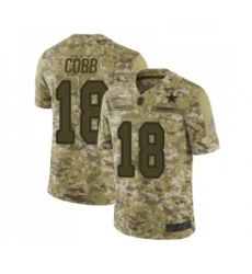 Youth Dallas Cowboys 18 Randall Cobb Limited Camo 2018 Salute to Service Football Jersey