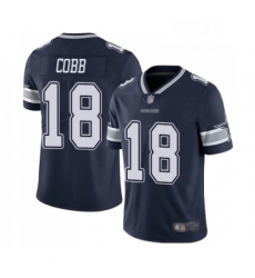 Youth Dallas Cowboys 18 Randall Cobb Navy Blue Team Color Vapor Untouchable Limited Player Football Jersey