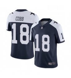 Youth Dallas Cowboys 18 Randall Cobb Navy Blue Throwback Alternate Vapor Untouchable Limited Player Football Jersey
