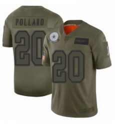 Youth Dallas Cowboys 20 Tony Pollard Limited Camo 2019 Salute to Service Football Jersey