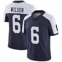 Youth Dallas Cowboys 6 Donavan Wilson Navy Blue Thanksgiving Stitched Vapor Untouchable Limited Jersey 