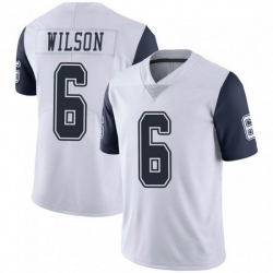 Youth Dallas Cowboys 6 Donavan Wilson White Thanksgiving Limited Stitched Jersey 