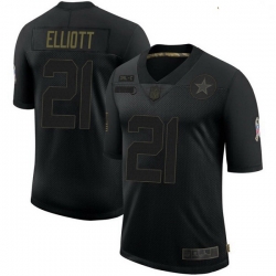 Youth Dallas Cowboys Ezekiel Elliott Black Limited 2020 Salute To Service Jersey