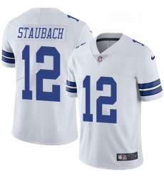 Youth Nike Dallas Cowboys 12 Roger Staubach White Vapor Untouchable Limited Player NFL Jersey