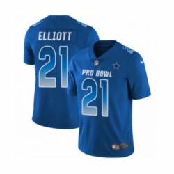 Youth Nike Dallas Cowboys 21 Ezekiel Elliott Limited Royal Blue NFC 2019 Pro Bowl NFL Jersey
