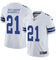 Youth Nike Dallas Cowboys 21 Ezekiel Elliott White Vapor Untouchable Limited Player NFL Jersey