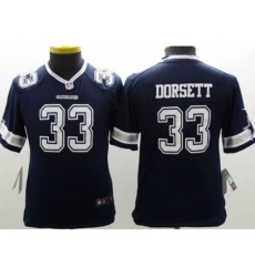 Youth Nike Dallas Cowboys 33 Tony Dorsett Navy Blue Team Color Stitched NFL Limited Jersey