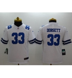 Youth Nike Dallas Cowboys #33 Tony Dorsett White Stitched NFL Limited Jersey