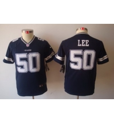 Youth Nike Dallas Cowboys #50 Lee Blue Color Limited Jerseys
