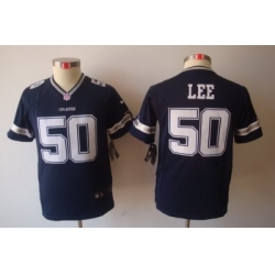 Youth Nike Dallas Cowboys #50 Lee Blue Color Limited Jerseys