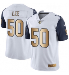 Youth Nike Dallas Cowboys 50 Sean Lee Limited WhiteGold Rush NFL Jersey
