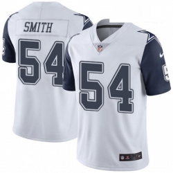 Youth Nike Dallas Cowboys 54 Jaylon Smith Limited White Rush Vapor Untouchable NFL Jersey