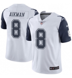 Youth Nike Dallas Cowboys 8 Troy Aikman Limited White Rush Vapor Untouchable NFL Jersey
