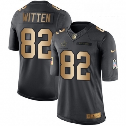 Youth Nike Dallas Cowboys 82 Jason Witten Limited BlackGold Salute to Service NFL Jersey