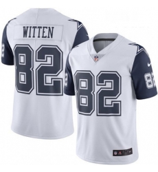 Youth Nike Dallas Cowboys 82 Jason Witten Limited White Rush Vapor Untouchable NFL Jersey
