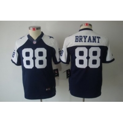 Youth Nike Dallas Cowboys #88 Bryant Blue Limited Throwback NFL Jerseys