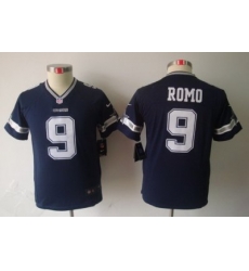 Youth Nike Dallas Cowboys #9 Romo Blue Color Limited Jerseys