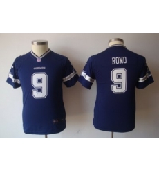 Youth Nike Dallas Cowboys 9# Tony Romo Blue Nike NFL Jerseys