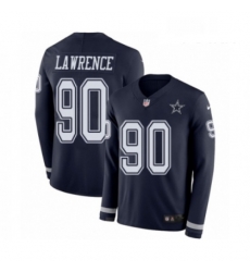 Youth Nike Dallas Cowboys 90 Demarcus Lawrence Limited Navy Blue Therma Long Sleeve NFL Jersey
