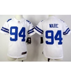 Youth Nike Dallas Cowboys #94 DeMarcus Ware White Nike NFL Jerseys