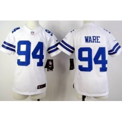 Youth Nike Dallas Cowboys #94 DeMarcus Ware White Nike NFL Jerseys