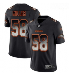 Broncos 58 Von Miller Black Men Stitched Football Vapor Untouchable Limited Smoke Fashion Jersey