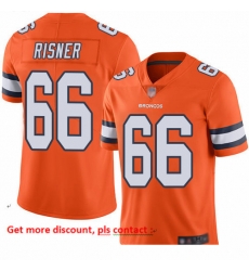 Broncos 66 Dalton Risner Orange Men Stitched Football Limited Rush Jersey