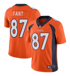 Broncos 87 Noah Fant Orange Team Color Men Stitched Football Vapor Untouchable Limited Jersey