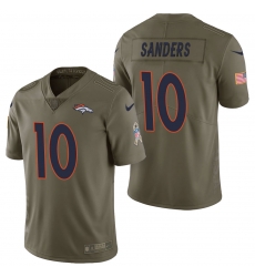 Denver Broncos #10 Emmanuel Sanders Olive 2017 Salute to Service Limited Jersey