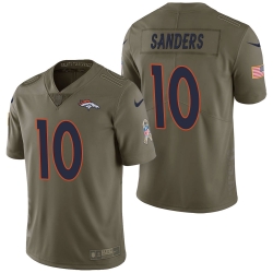 Denver Broncos #10 Emmanuel Sanders Olive 2017 Salute to Service Limited Jersey