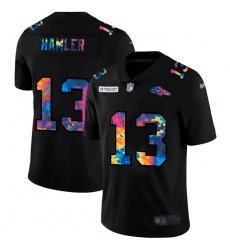Denver Broncos 13 KJ Hamler Men Nike Multi Color Black 2020 NFL Crucial Catch Vapor Untouchable Limited Jersey