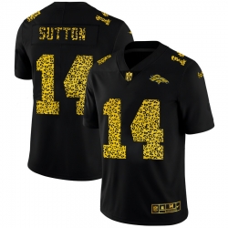 Denver Broncos 14 Courtland Sutton Men Nike Leopard Print Fashion Vapor Limited NFL Jersey Black