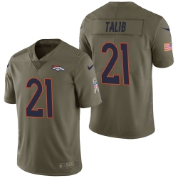 Denver Broncos #21 Aqib Talib Olive 2017 Salute to Service Limited Jersey