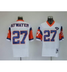 Denver Broncos 27 Atwater White Throwback Jerseys