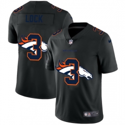 Denver Broncos 3 Drew Lock Men Nike Team Logo Dual Overlap Limited NFL Jersey Black