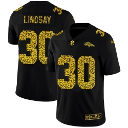 Denver Broncos 30 Phillip Lindsay Men Nike Leopard Print Fashion Vapor Limited NFL Jersey Black