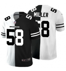 Denver Broncos 58 Von Miller Men Black V White Peace Split Nike Vapor Untouchable Limited NFL Jersey