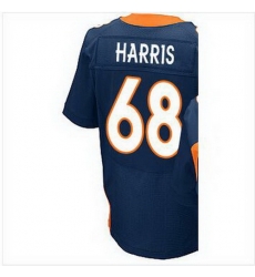 Denver Broncos # 68 Ryan Harris blue elite Jersey