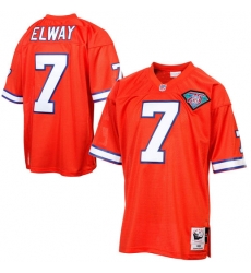 Denver Broncos 7 John Elway Orange Throwback NFL Jerseys