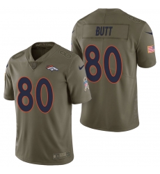 Denver Broncos #80 Jake Butt Olive 2017 Salute to Service Limited Jersey