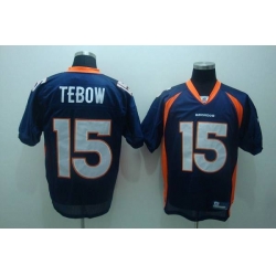 Men Broncos #15 Tim Tebow Navy Blue Vapor Limited Jersey