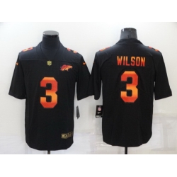 Men Denver Broncos 3 Russell Wilson Black Fashion Limited Stitched jersey
