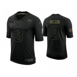 Men Denver Broncos 3 Russell Wilson Black Salute To Service Limited Stitched jersey