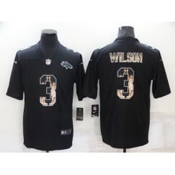 Men Denver Broncos 3 Russell Wilson Black Statue Of Liberty Limited Stitched jersey