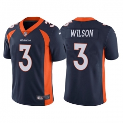 Men Denver Broncos 3 Russell Wilson Navy Vapor Untouchable Limited Stitched Jersey